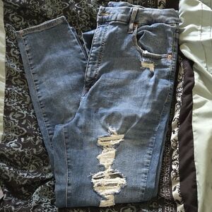 Aeropostale Blue Distressed Jeggings